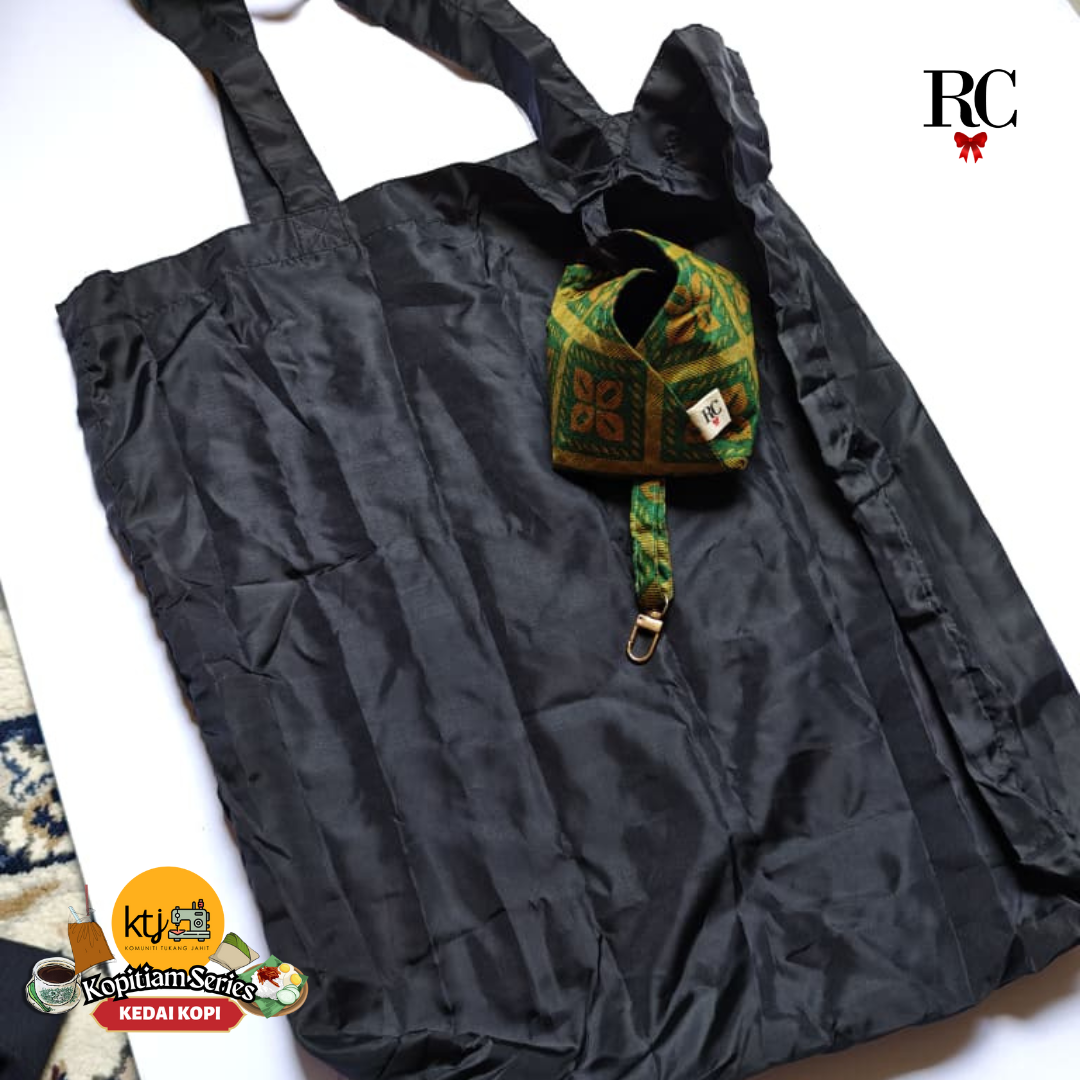 KTJ Beg Lipat Nasi Lemak / Foldable Tote Bag — gambar 3