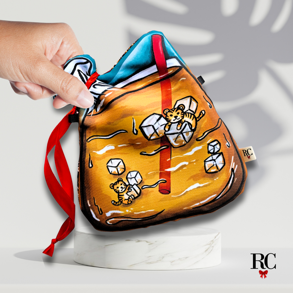 KTJ Dompet Syiling / Coin Pouch Teh Ais Ikat Tepi